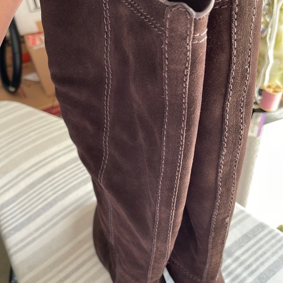 BRAND NEW COACH “LUCIA” CHESTNUT BROWN SUEDE “OVER THE KNEE” boots Sz 7 GORGEOUS - Picture 7 of 14